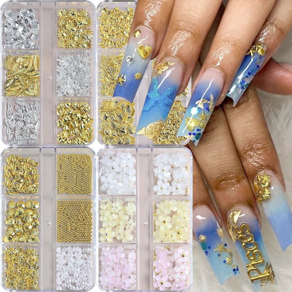Metal Ocean Nail Art Charms for Stunning Manicures - Smarsty