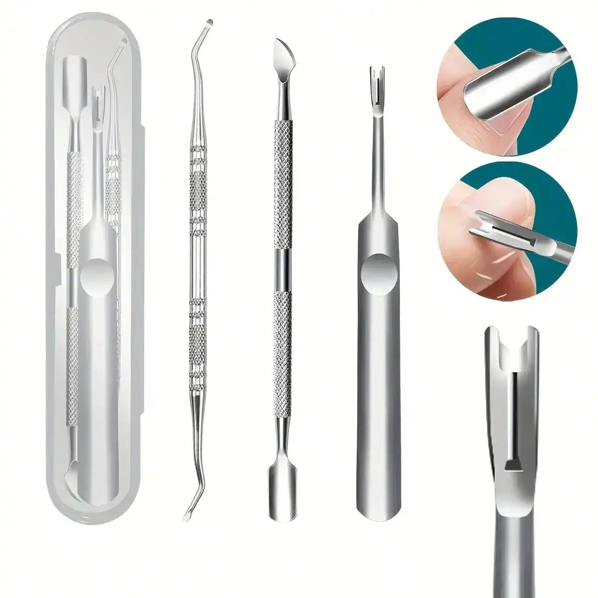 Stainless Steel Nail Care Set for Smooth Cuticle Removal - Smarsty