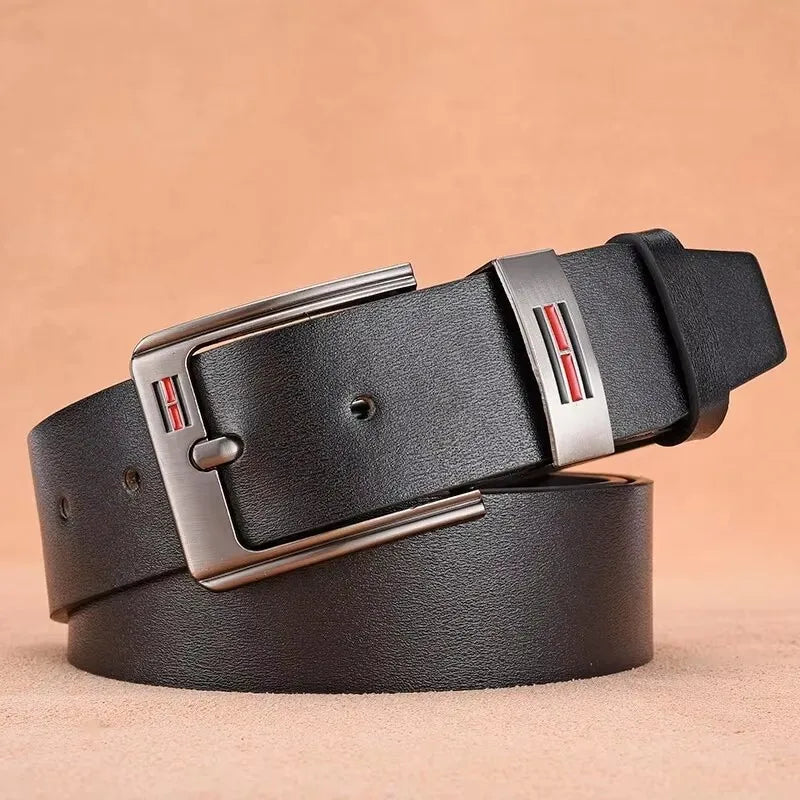 Genuine Leather Men’s Casual Belt High Quality Buckle - Smarsty