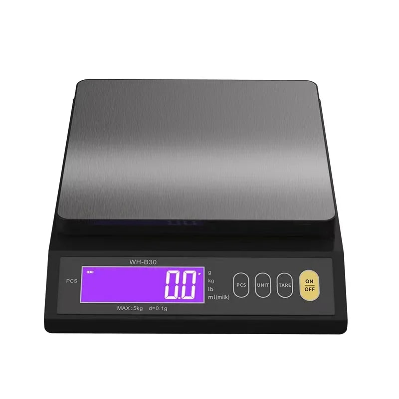 Digital Electronic Kitchen Scale 5kg/0.1g 10kg/1g Stainless Steel Rechargeable High Accurate Auto Power Off Unit Conversion