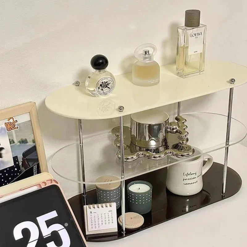 Ins Style Acrylic Multi-layer Storage Rack Decorative Shelves Desk Organizer Makeup Jewelry Home Organization Garden by Smarsty