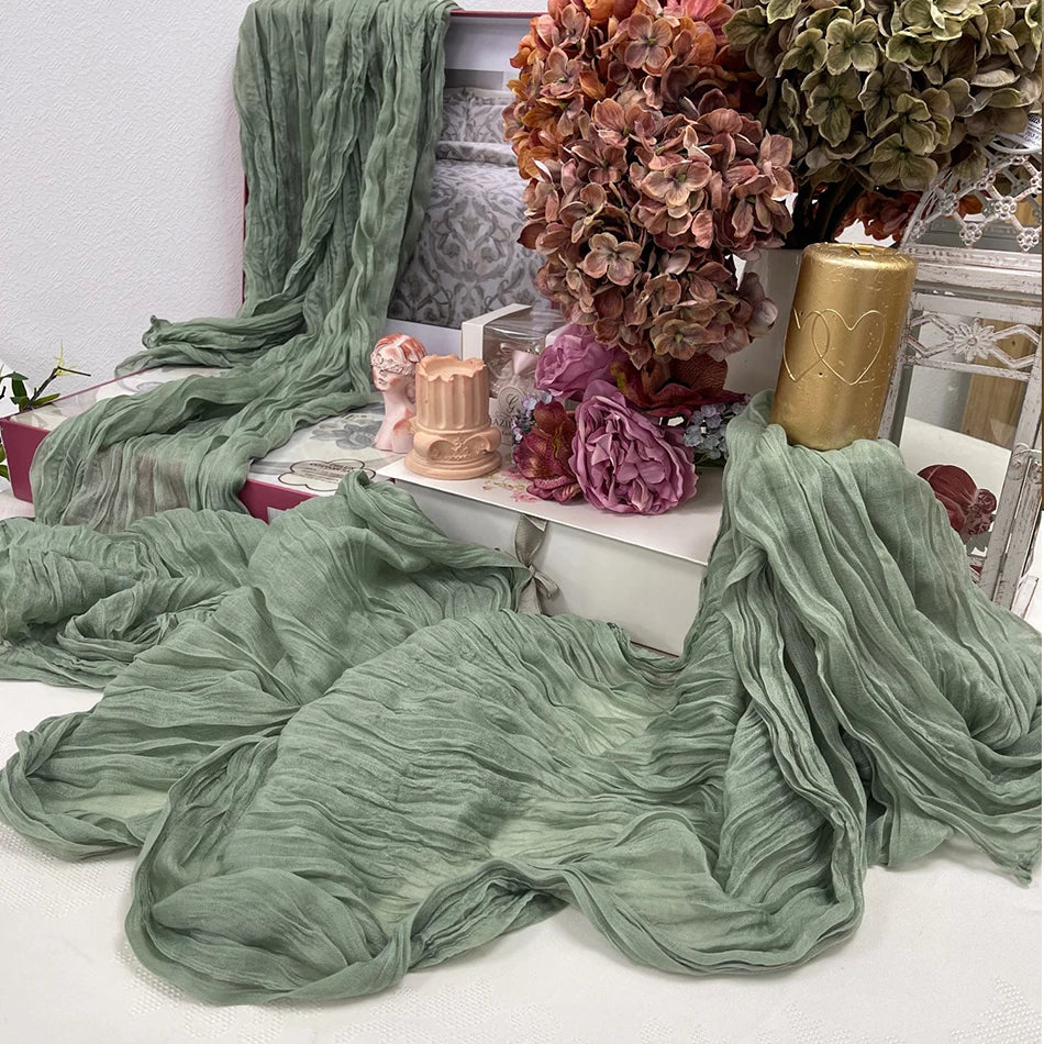 Wrinkle Gauze Table Runner for Elegant Dining Decor - Smarsty
