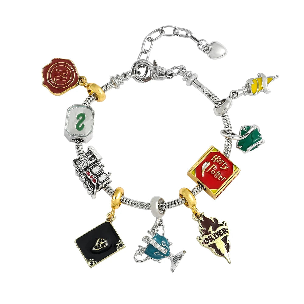 Hogwarts Slytherin Charm Bracelet DIY Fan Gift - Smarsty