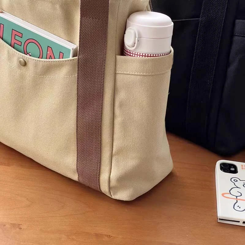 Large Capacity Canvas Tote for Work and College Everyday - Smarsty