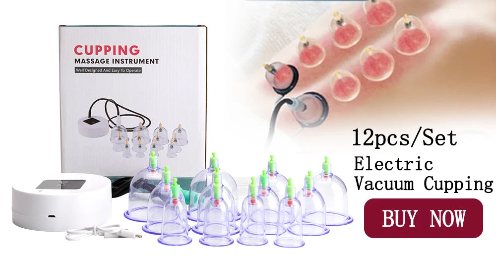 6Pcs Vacuum Cupping Set with Suction Cups for Body Massage - Smarsty