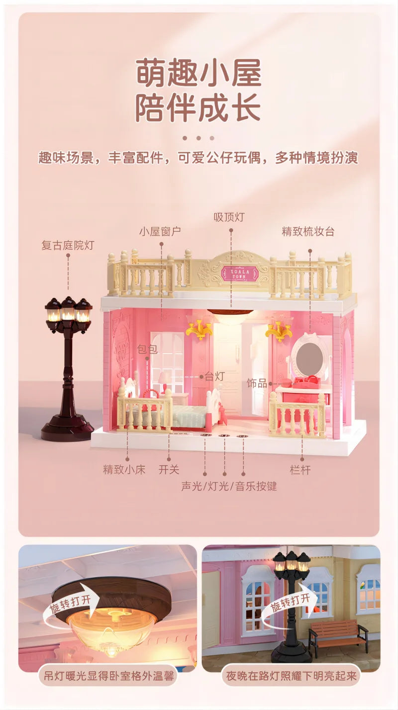Girls kids Toys Miniature Dollhouse Furniture Shopping PlaySet DIY Family Games Supermarket Flower Store Pretend Toys by Smarsty