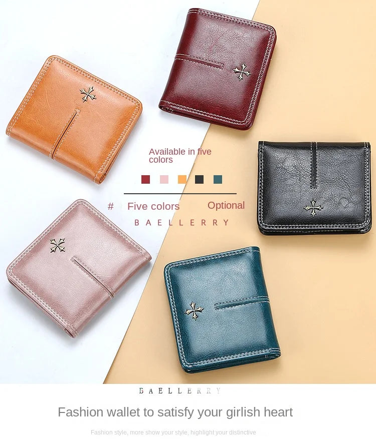 2023 New Mini Women Wallets Free Name Engraving Fashion Small Wallets Zipper PU Leather Quality Female Purse Card Holder Wallet