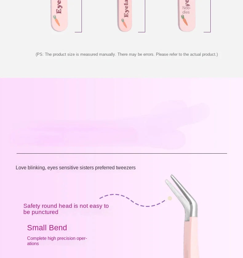 Stainless Steel Eyelash Tweezers for Easy 3D Lash Application - Smarsty