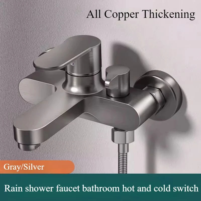 Contemporary Dual Handle Shower Faucet Set with Mixing Valve - Smarsty