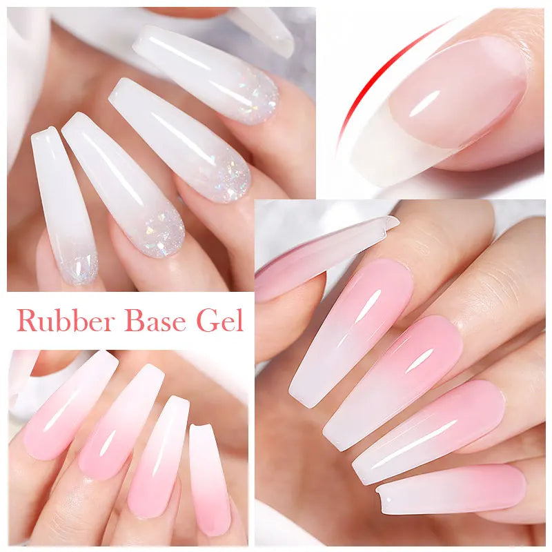 Born Pretty Milky Pink Rubber Base Gel Polish 15ml Self Leveling Formula - Smarsty