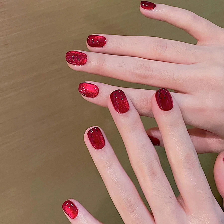 Holographic Cat Eye Gel Nail Polish With Galactic Effect - Smarsty