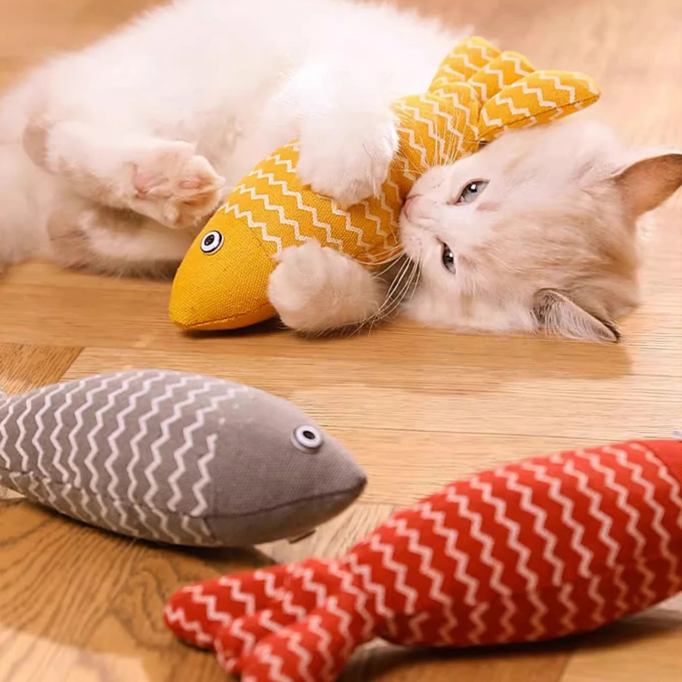 Interactive Cat Fish Toy With Catnip For Playful Kittens - Smarsty