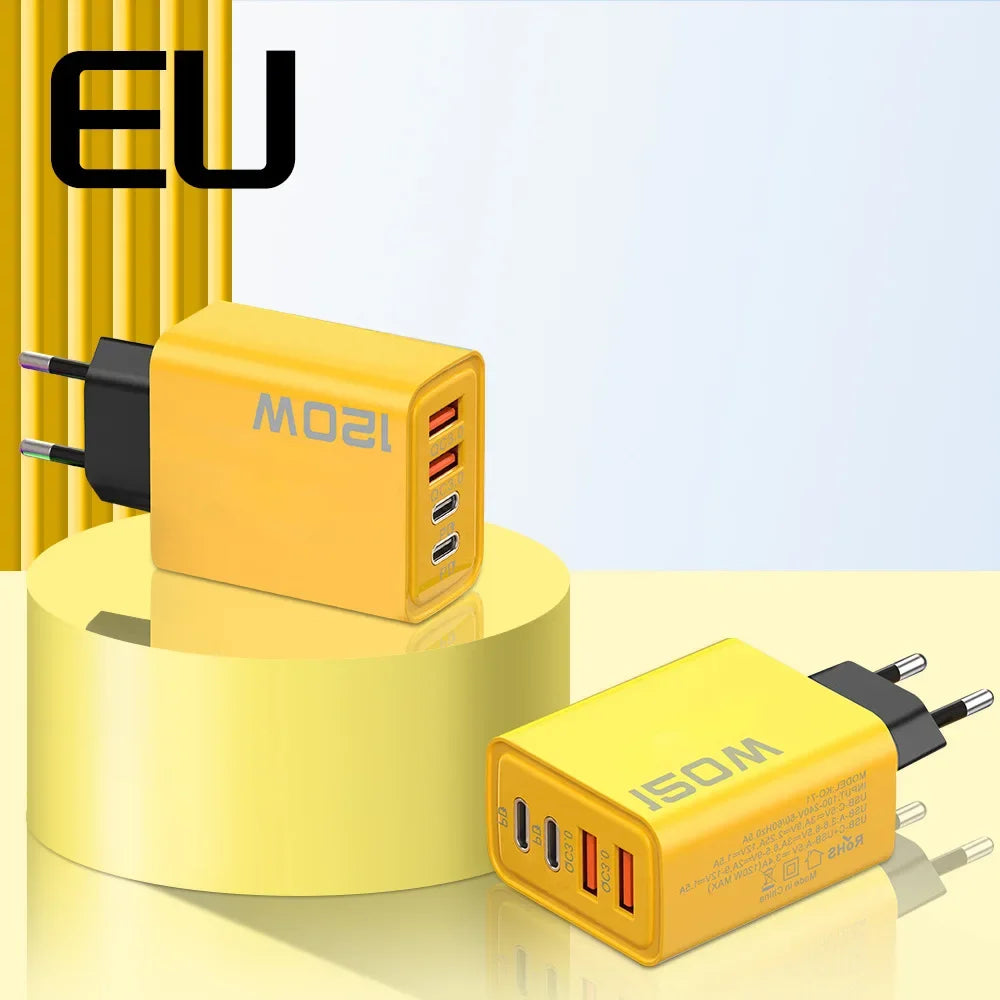 120W Fast USB C Charger With Dual PD Ports Protection - Smarsty