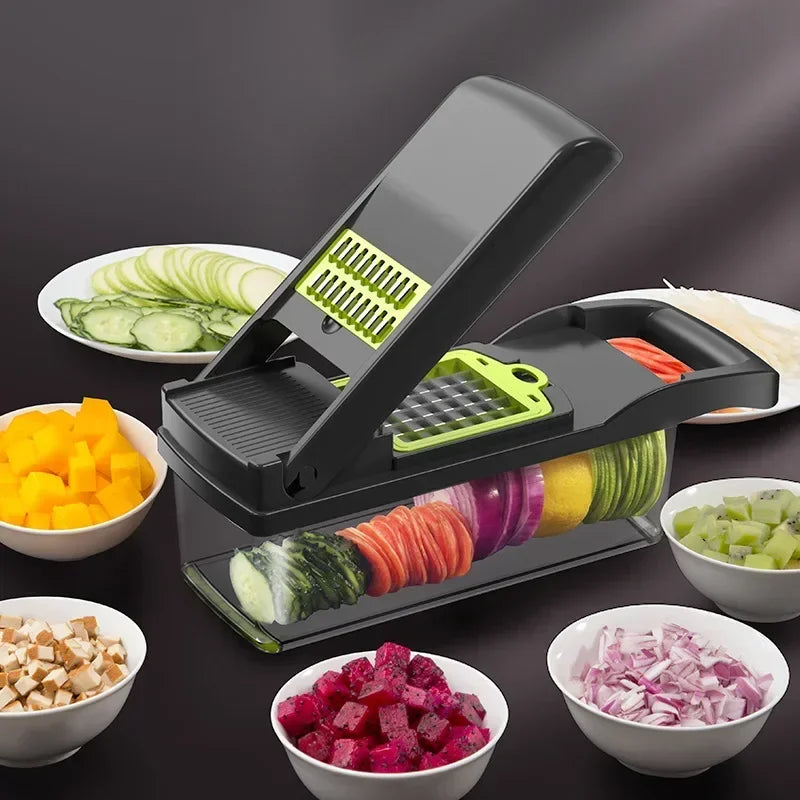 14/16 in 1 Multifunctional Vegetable Chopper Handle Food Grate Food Chopper Vegetable Slicer Dicer Cut Kitchen Items cocina by Smarsty