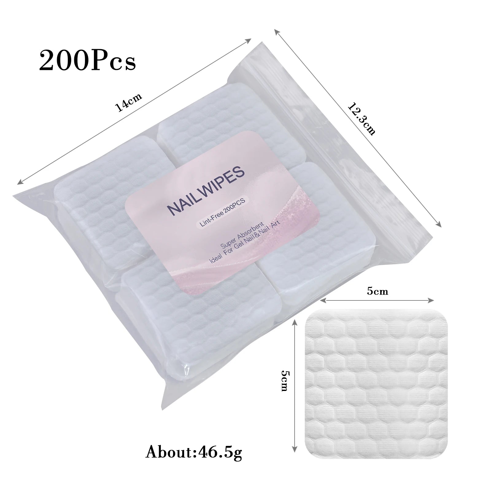 1080pcs Boxed Nail Art Lint-Free Eyelash Glue Wipes Paper Gel Polish Remover Clean Glue Cotton Pads Beauty Cleaning Tools - Smarsty