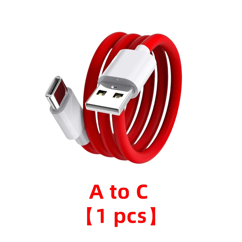 Oneplus 13 12 11 Cable Original 80W Supervooc Warp Charge Usb Type C Cable 100W Fast Charge One Plus 10T Nord CE 4 10 Ace 3 Pro - Smarsty