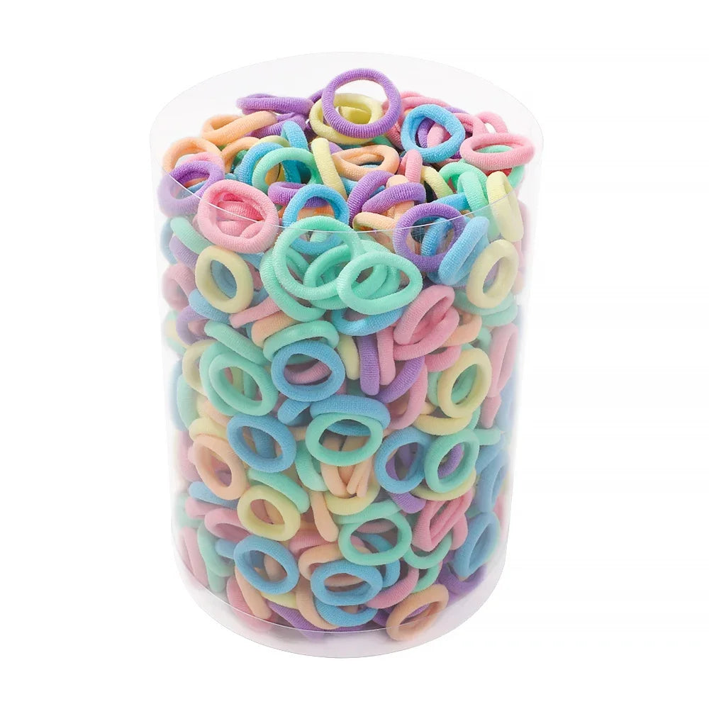 50PCS Colorful Nylon Hair Ties For Kids Gentle Hold - Smarsty