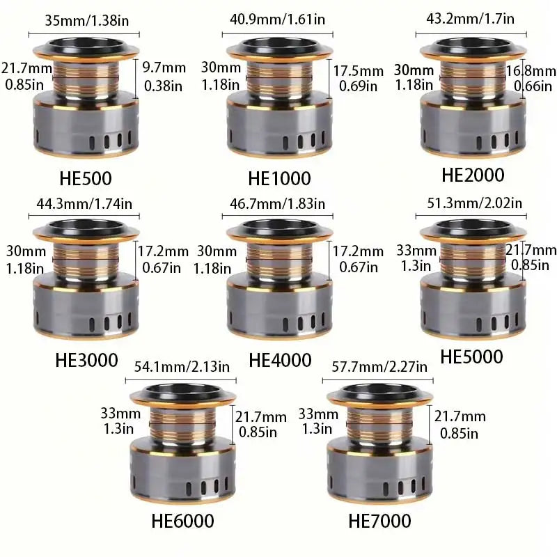 1 Piece Two-Hand Rotating Fishing Reel, He1000-7000 Series, 5.2:1 Gear Ratio, 22.05lb Extraction, Smooth and Sensitive Aluminum Alloy Body, Pa Nylon, Left/Right Hands Can Be Changed, Suitable for Freshwater and Saltwater - Smarsty