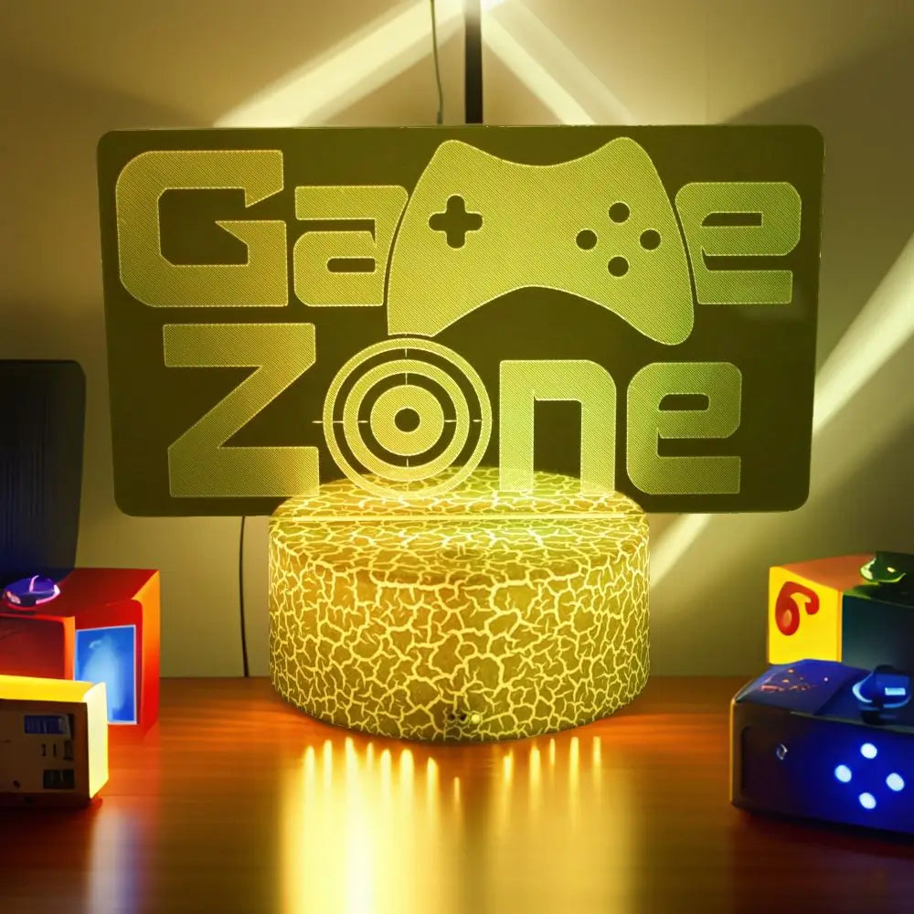 Neon Gamer 3D LED Night Light for Kids - Smarsty