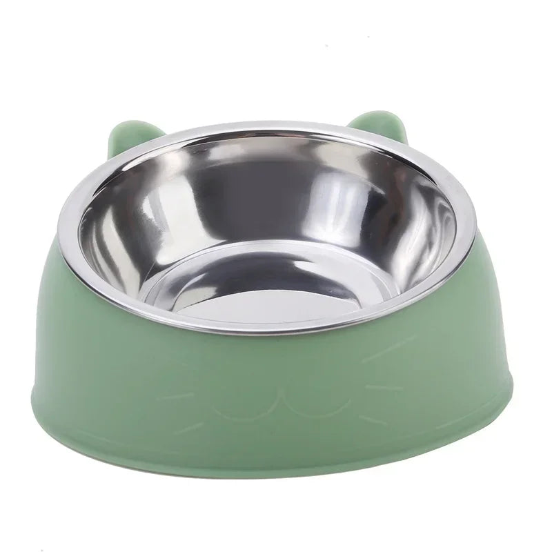 Stainless Steel Cat Bowl with Inclined Design for Easy Feeding - Smarsty