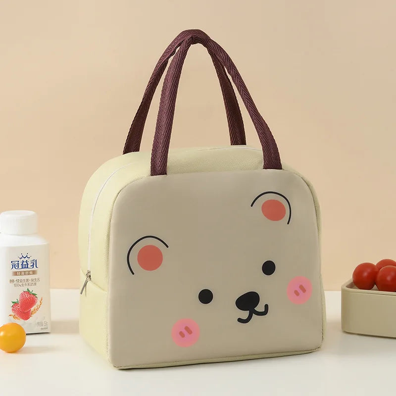 Cartoon Animals Kids Insulated Lunch Bag with Free Shipping - Smarsty