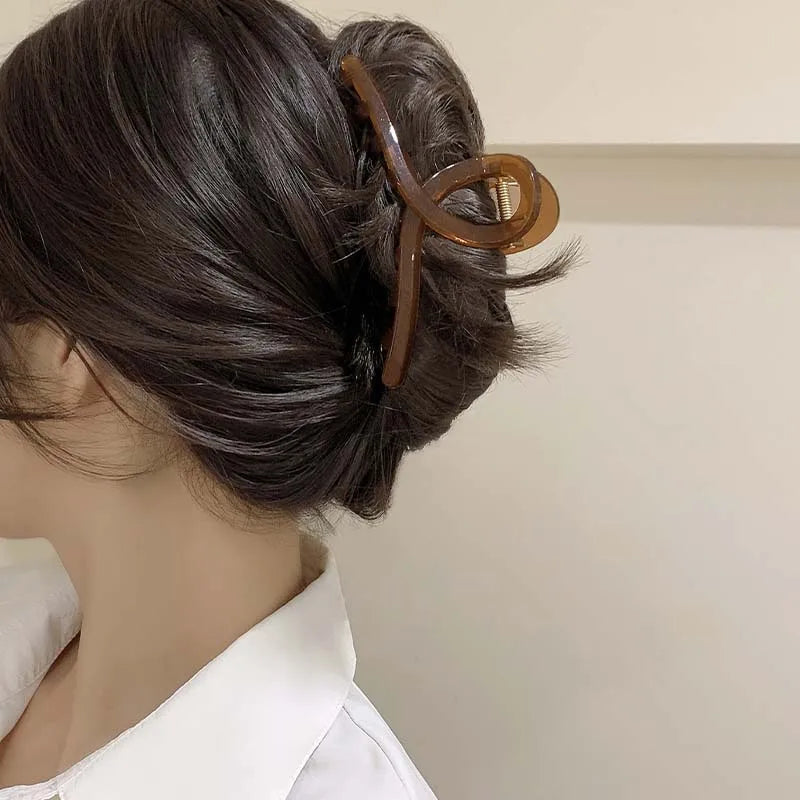 Large Jelly Hair Claw Shark Clip Strong Hold Morandi - Smarsty