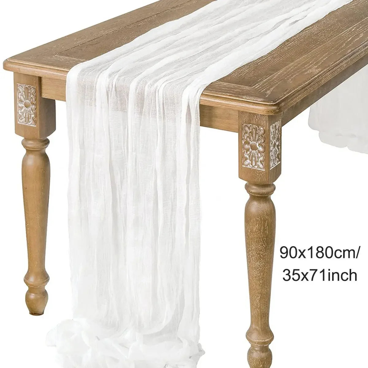 Semi-Sheer Sage Table Runner for Vintage Events - Smarsty