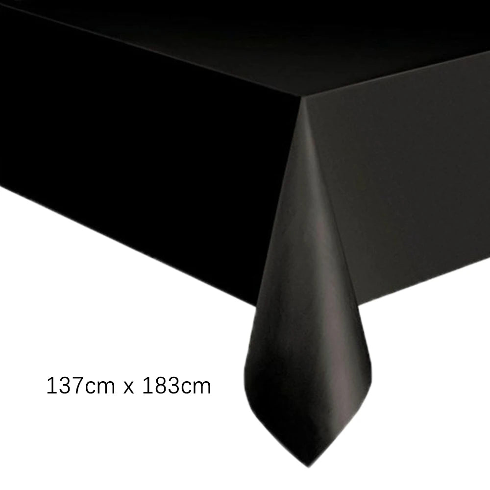Disposable White Pink Tablecloth for Parties and Weddings - Smarsty