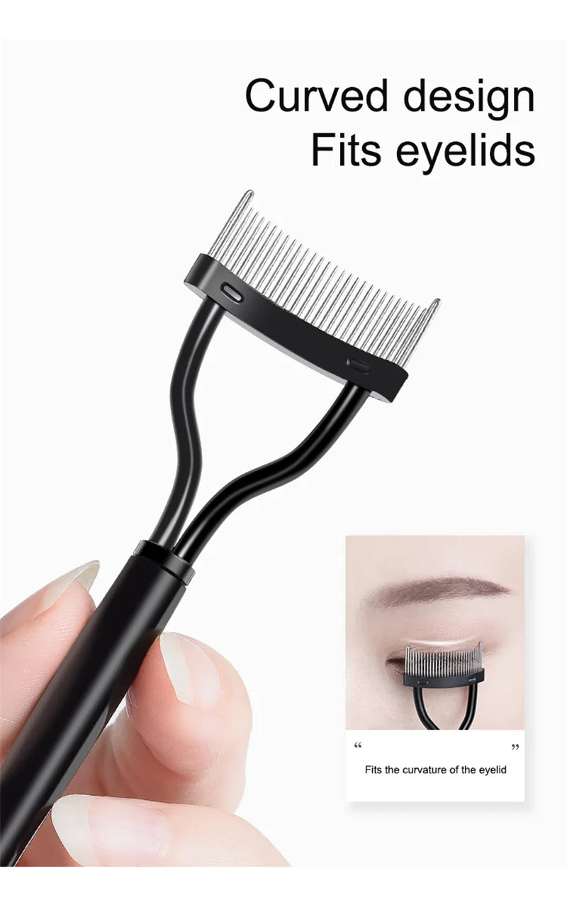 Black Foldable Eyelash Brush Comb for Perfectly Separated Lashes - Smarsty