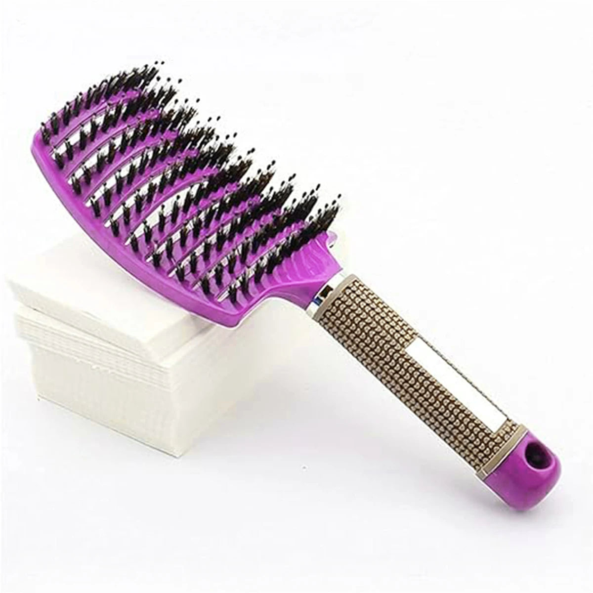 Boar Bristle Hair Brush for Scalp Massage and Detangling - Smarsty