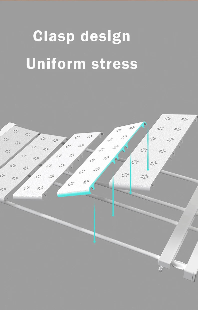 Adjustable Closet Organizer Storage Shelf Wall Mounted Kitchen Rack Space Saving Wardrobe Decorative Shelves Cabinet Holder by Smarsty