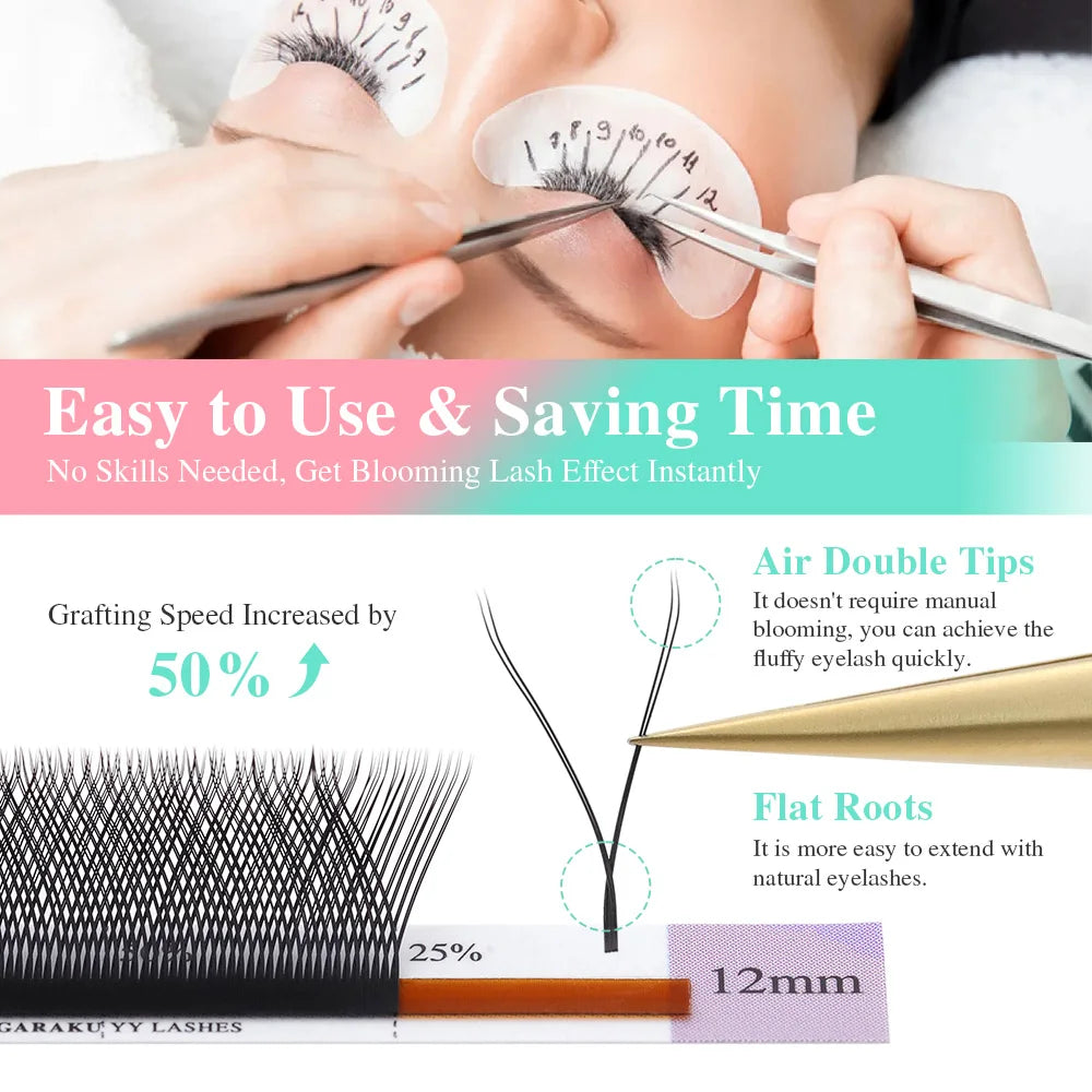 YY Shape Triple Top Eyelash Extensions for Volume - Smarsty