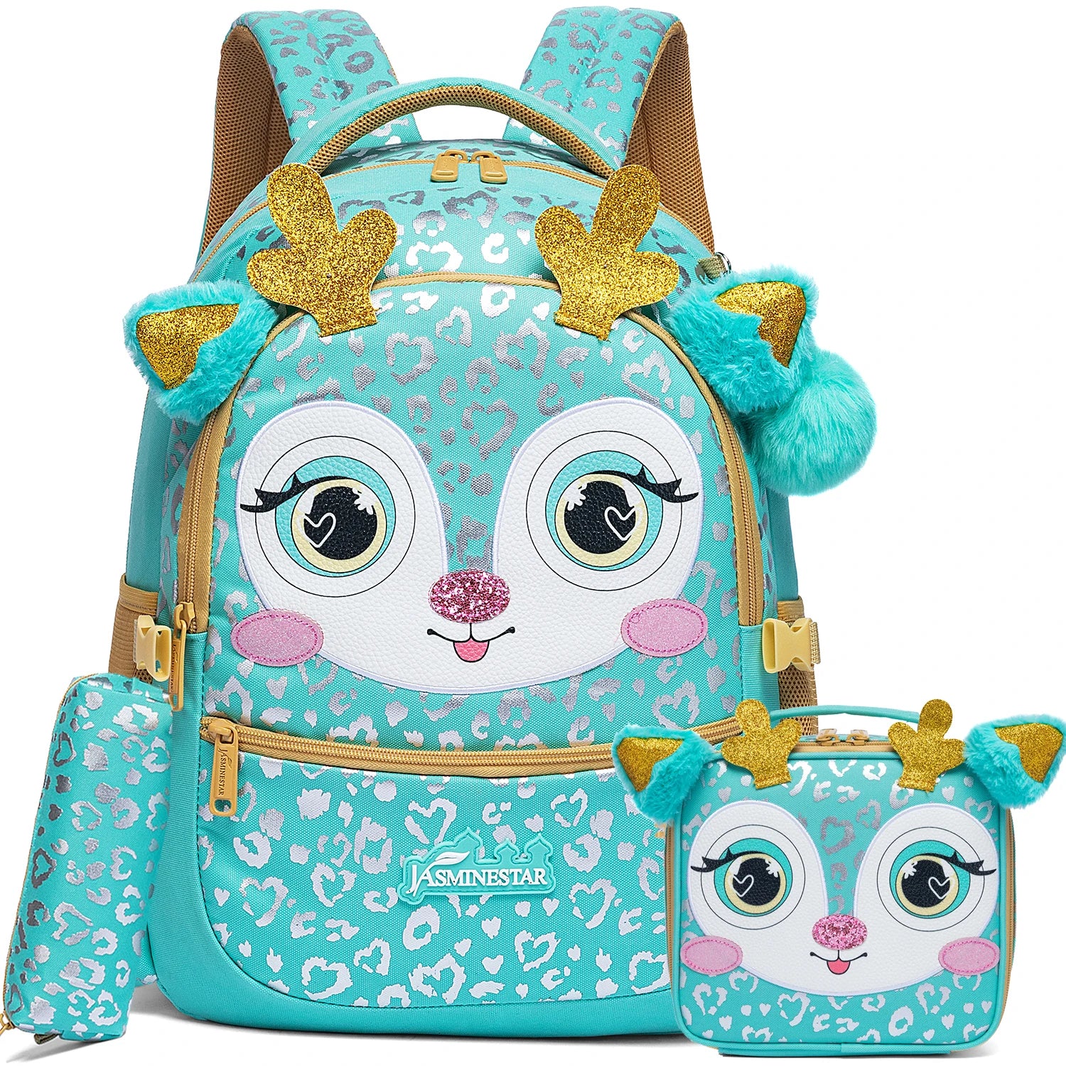 Girls School Backpack Set With Lunch Box And Pencil Case - Smarsty