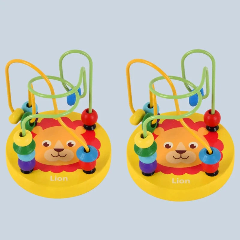 Colorful Wooden Roller Coaster Educational Circle Toy For Preschool Learning Bead Maze Toy Perfect Gift For Young Children - Smarsty