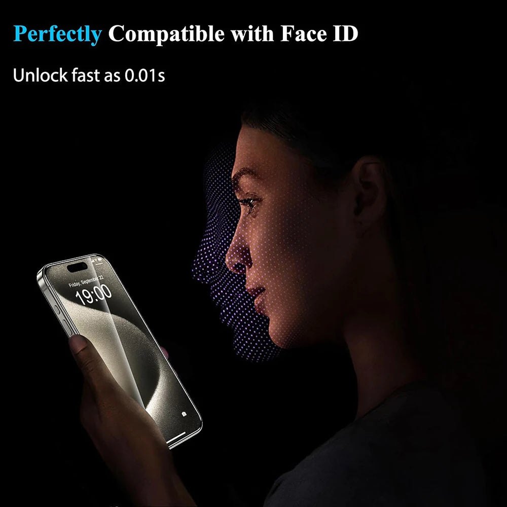 4Pcs Tempered Glass For iPhone 16 15 14 13 12 11 Pro Max Screen Protector For iPhone 7 8 Plus X XS Max XR Protective Glass Film - Smarsty