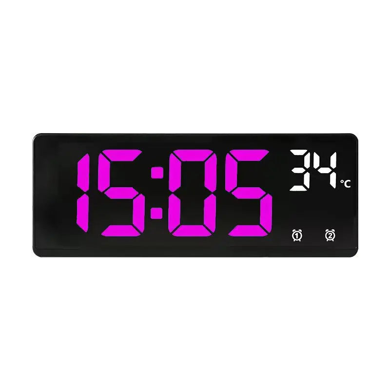 Voice Control LED Alarm Clock with Temperature Display - Smarsty