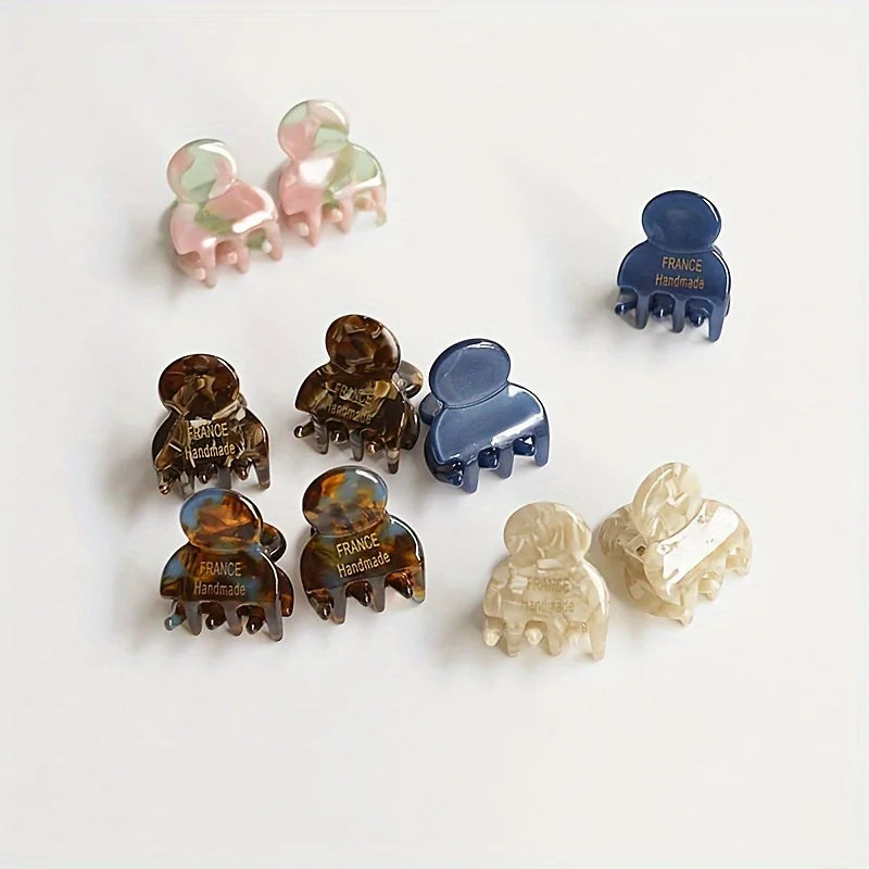 Mini Acetate Hair Claws Set Secure Cute Elegant Clips - Smarsty