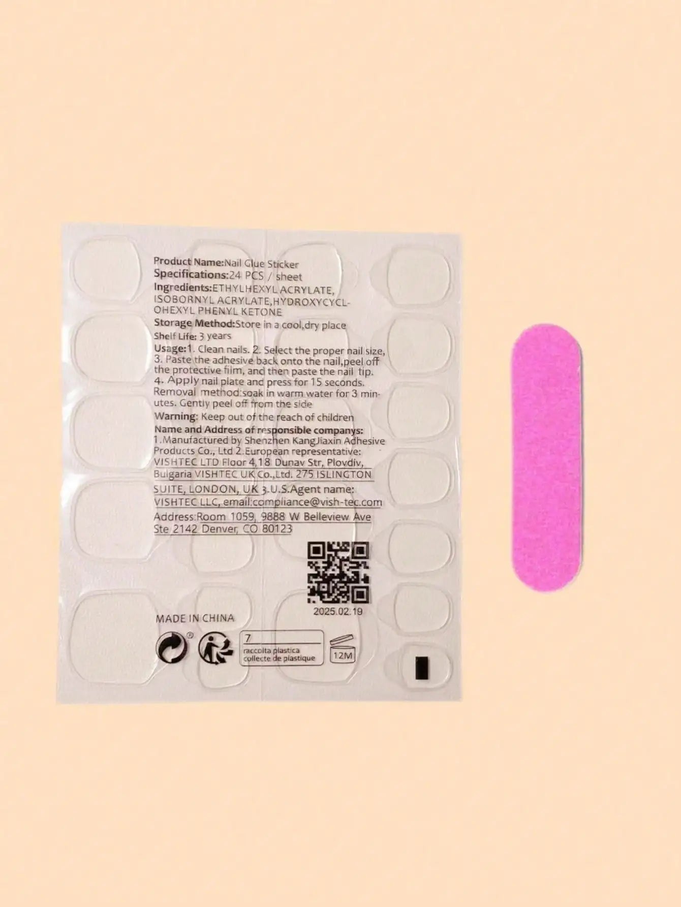 10 PCS Handmade Butterfly Eye Blush Fake Nails - Smarsty