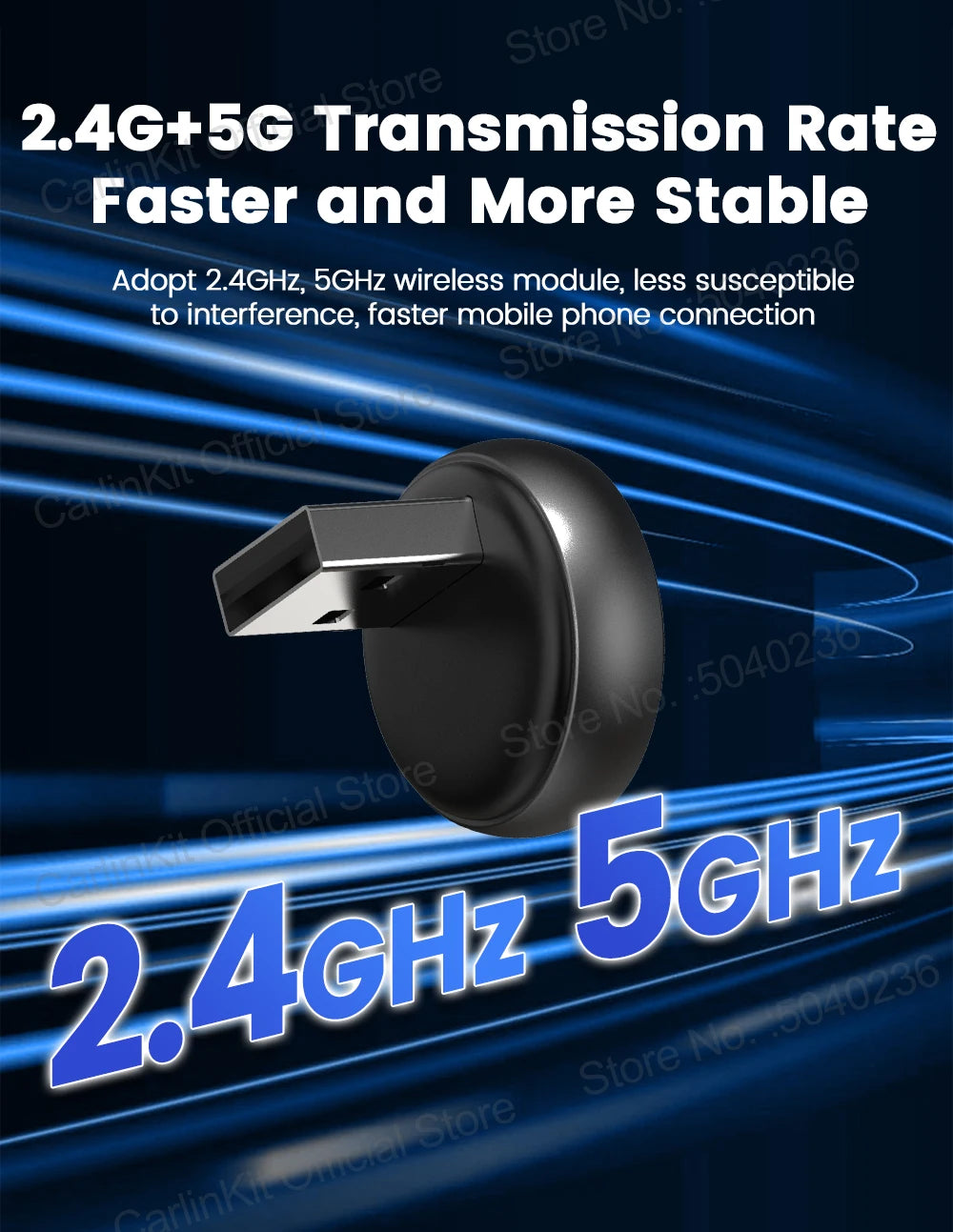 Mini Ultra 3 CarlinKit 5.0 Wireless Adapter Wireless CarPlay Android Auto For OEM Car Plug & Play WiFi Bluetooth Auto Connection