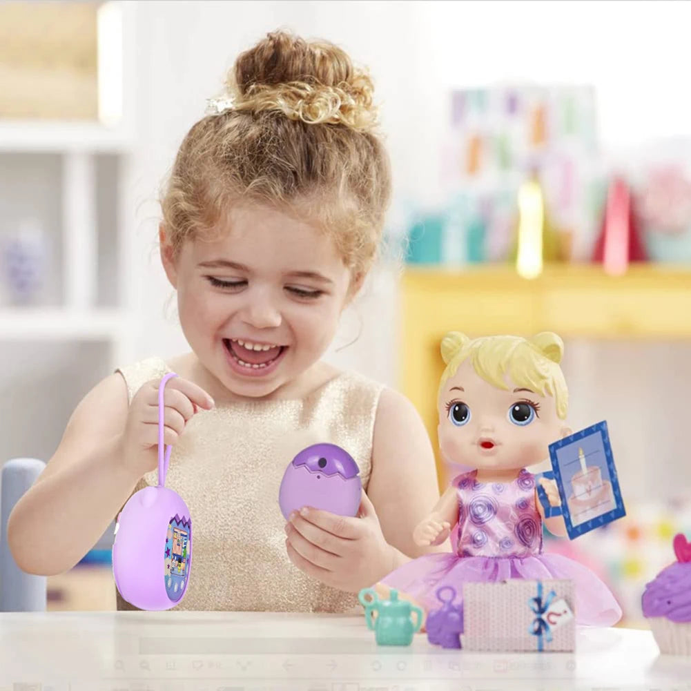 Silicone Full Protector Cover Cartoon Animal Shaped E Pet Machine Cover Waterproof Scratch-proof with Lanyard for Tamagotchi Pix