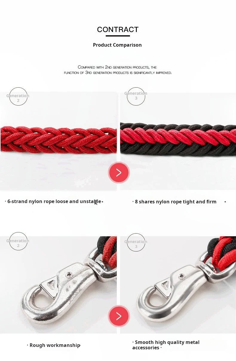 Comfort-Strong 5-Foot Braided Dog Leash for Training - Smarsty