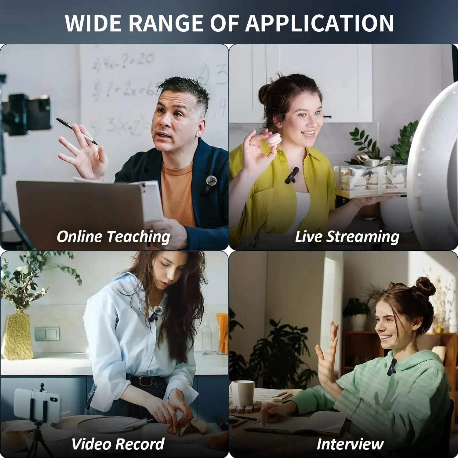 Wireless Lavalier Microphone for iPhone and Android - Smarsty