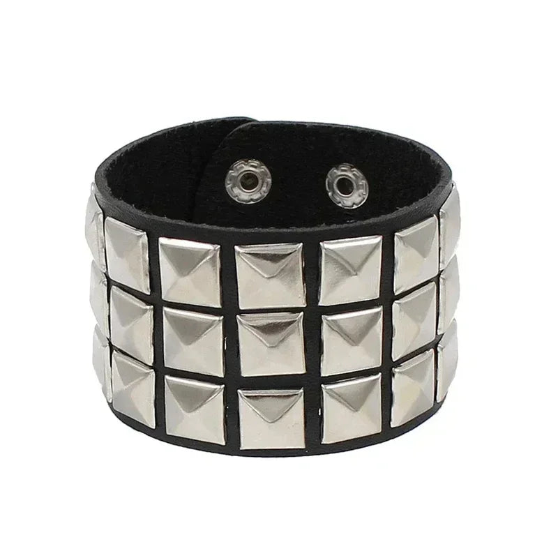Punk Hip Hop Leather Skull Bracelet for Unisex Fashion - Smarsty