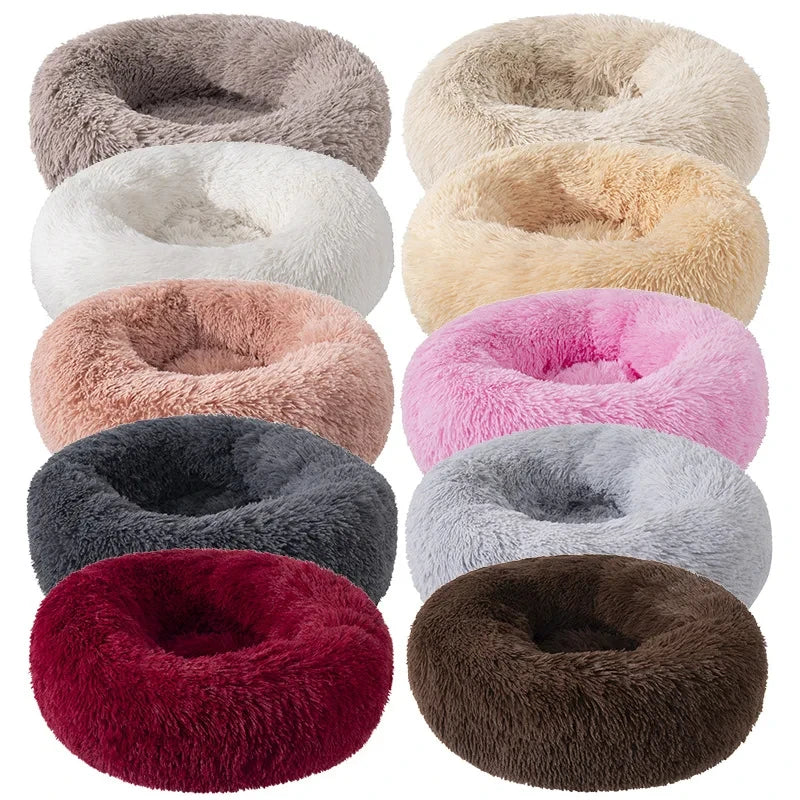 Super Soft Cat Bed Plush Donut Design for Comfort - Smarsty