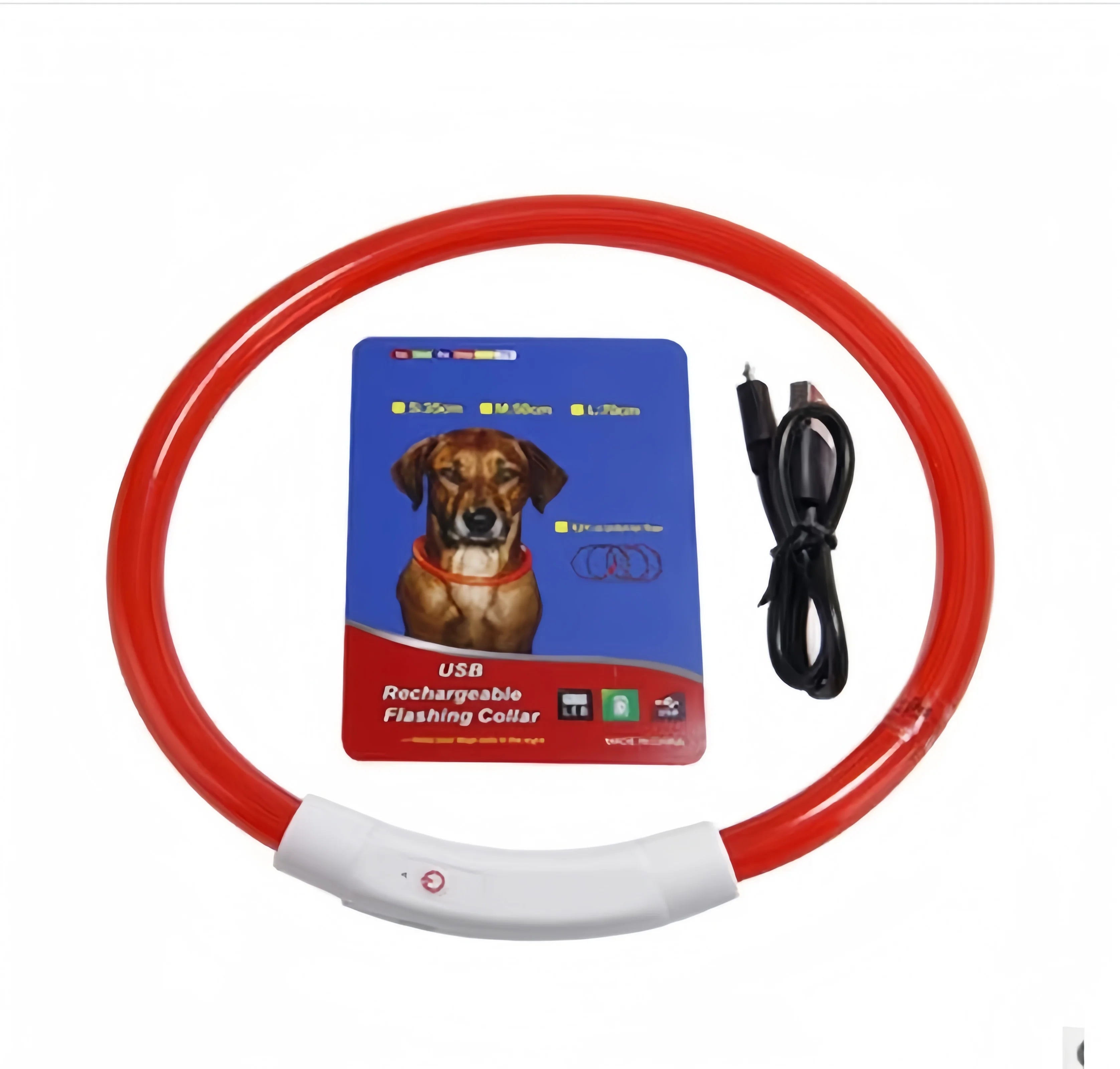 USB Rechargeable LED Dog Collar for Night Safety - Smarsty