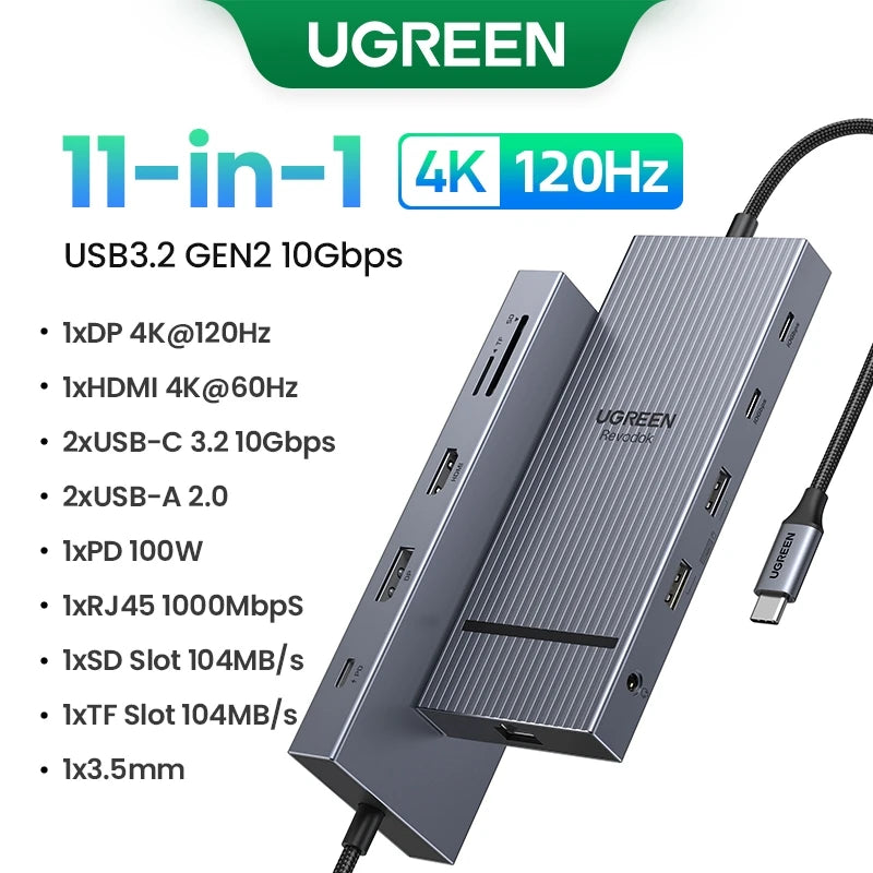 USB C Docking Station HDMI Hub 8K 4K Including RJ45