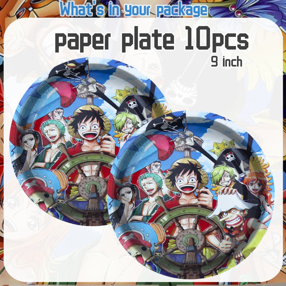 One Piece Birthday Party Disposable Tableware Set - Smarsty