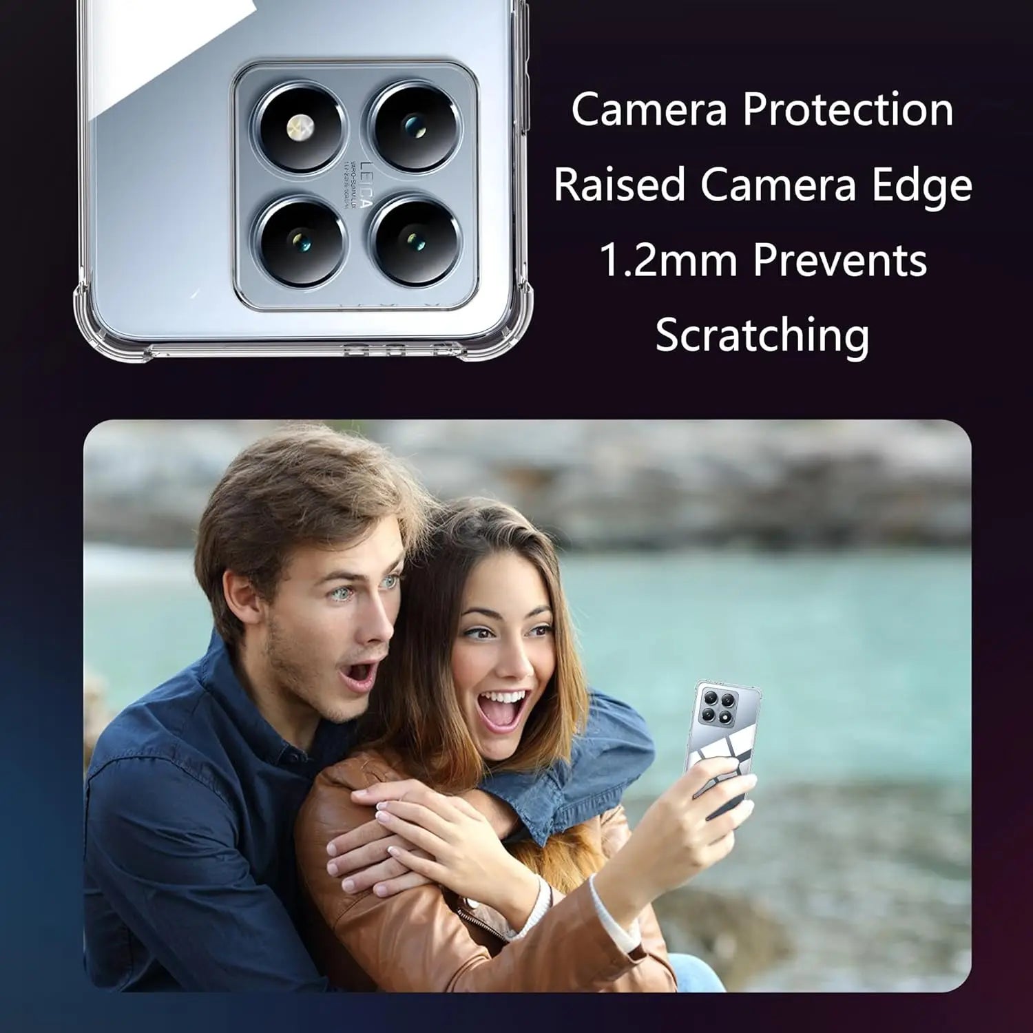 Smarsty Shockproof Transparent TPU Case For Phones Pro Plus -