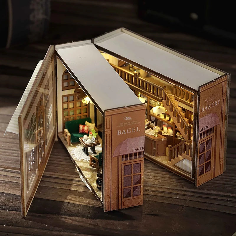 Wooden Miniature Doll House 3D Puzzle Assembly Building Model Kit Small Room Toys Home With Furniture Lighting Wooden Craft Gift by Smarsty
