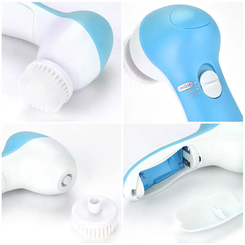 5 in 1 Electric Facial Cleaner with Vibration Massage - Smarsty